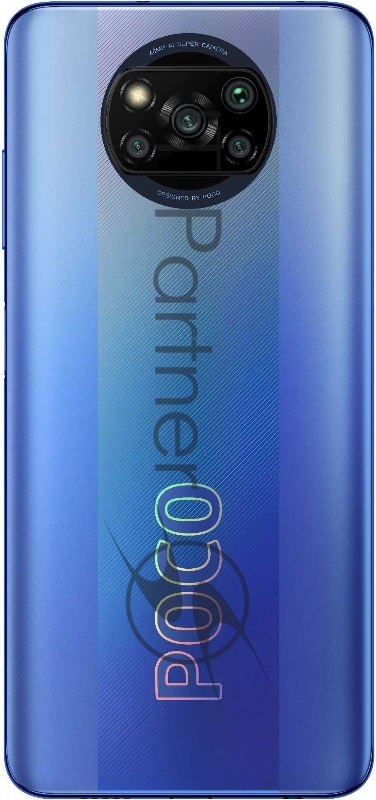 Смартфон Xiaomi Poco X3 Pro 128Gb 6Gb голубой моноблок 3G 4G 2Sim 6.67 1080x2400 Android 11 48Mpix 802.11 a/b/g/n/ac NFC GPS GSM900/1800 GSM1900 MP3 A-GPS microSD max256Gb