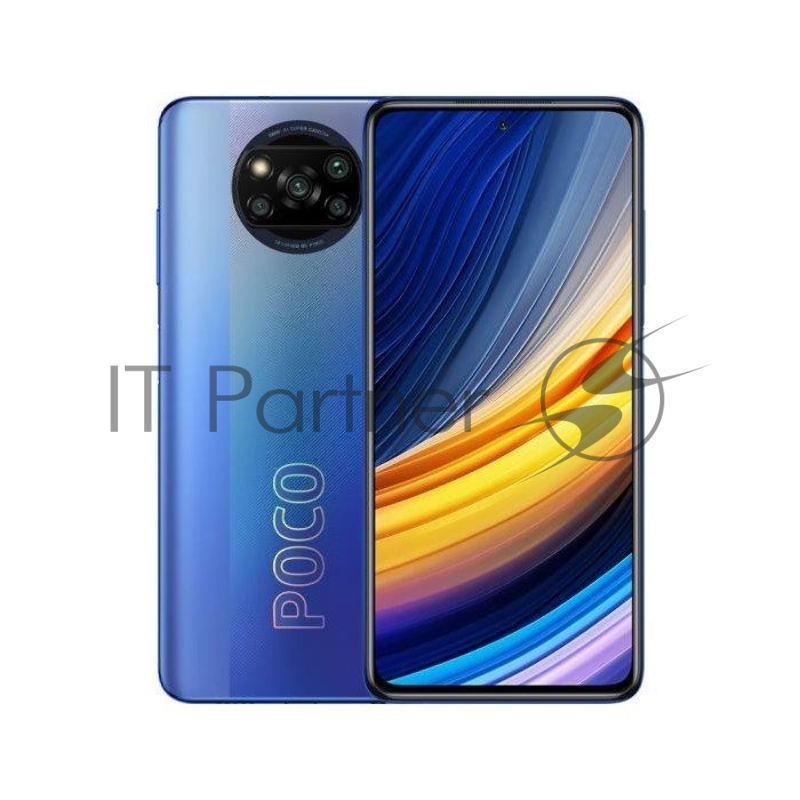 Смартфон Xiaomi Poco X3 Pro 128Gb 6Gb голубой моноблок 3G 4G 2Sim 6.67 1080x2400 Android 11 48Mpix 802.11 a/b/g/n/ac NFC GPS GSM900/1800 GSM1900 MP3 A-GPS microSD max256Gb