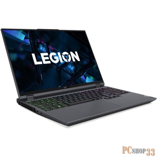 Ноутбук Lenovo Legion 5 Pro 16ITH6H 16.0 WQXGA(2560x1600) IPS/Intel Core i5-11400H 2.70GHz Hexa/16GB/512GB SSD/GF RTX3050 4GB/WiFi/BT5.1/HD Web Camera/80Wh/7,25 h/2,3 kg/DOS/1Y/GREY
