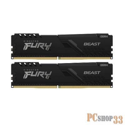 Память DIMM DDR4 32Gb (2x16Gb) PC28800 3600MHz CL18 1.35В Kingston FURY Beast Black (KF436C18BBK2/32-SP)