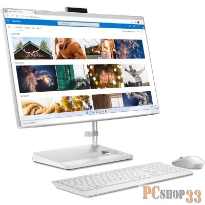Моноблок Lenovo IdeaCentre AIO 3 24IAP7 23.8 FHD(1920x1080) IPS/Intel Core i7-1260P 1.50GHz (Up to 4.7GHz) Duodeca/16GB/512GB SSD/Integrated/noDVD/WiFi/BT5. Web Camera/noCR/KB+MOUSE(WLS)/W11H SL Rus/1Y/WHITE