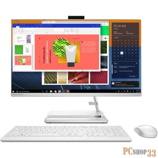 Моноблок Lenovo IdeaCentre AIO 3 24ITL6 23.8 FHD(1920x1080) IPS/Intel Core i5-1135G7 2.4GHz Quad/8GB/256GB SSD/Integrated/DVD-RW/WiFi/BT5 Web Camera/KB+MOUSE(WLS)/DOS/1Y/WH