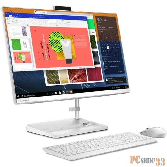 Моноблок Lenovo IdeaCentre AIO 3 24ITL6 23.8 FHD(1920x1080) IPS/Intel Core i5-1135G7 2.4GHz Quad/8GB/256GB SSD/Integrated/DVD-RW/WiFi/BT5 Web Camera/KB+MOUSE(WLS)/DOS/1Y/WH