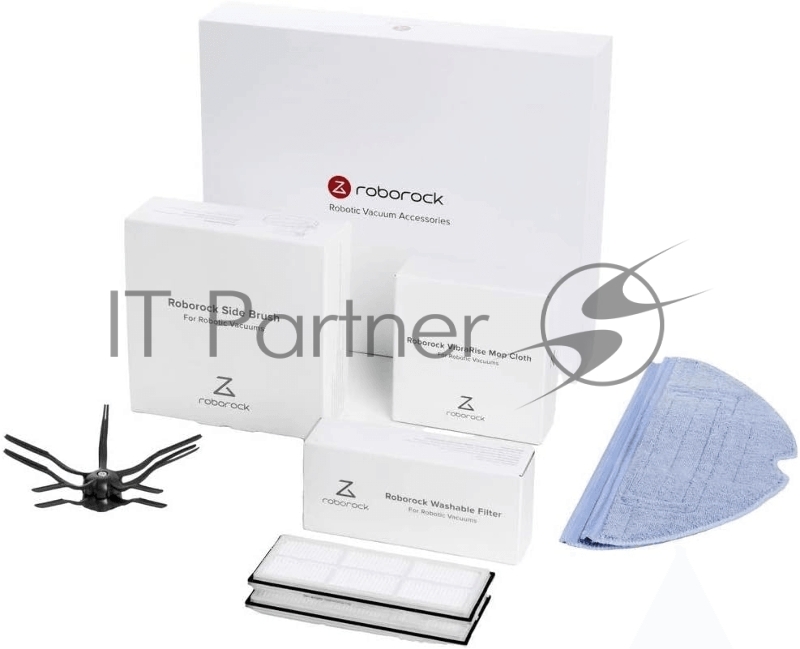 Комплект аксессуаров для робота-пылесоса Roborock S7MaxV/S7 (Черный) (боковая щетка - 2 шт., фильтр - 2 шт., сменная салфетка - 2 шт.)