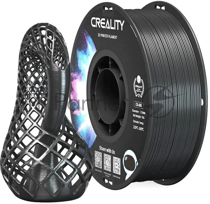 Катушка CR-ABS пластика Creality 1,75 мм 1кг для 3D принтеров, черный