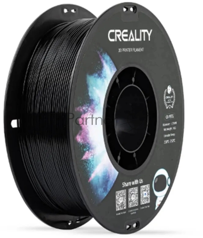 Катушка CR-PETG пластика Creality 1,75 мм 1кг для 3D принтеров, черный
