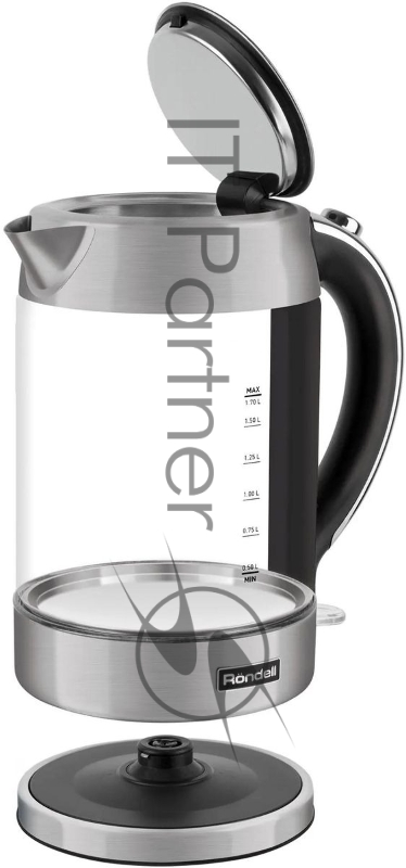Чайник Rondell RDE-1001 (MC) серебро/черный