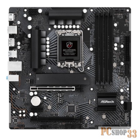 Материнская плата B760M PG LIGHTNING/D4, Socket 1700, Intel®B760, 4xDDR4-3200, HDMI+DP, 2xPCI-Ex16, 1xPCI-Ex1, 4xSATA3(RAID 0/1/5/10), 2xM.2, 8 Ch Audio, GLan, (2+4)xUSB2.0, (3+2)xUSB3.2, (1+0)xUSB3.2 Type-C™, 1xPS/2, mATX, RTL {}