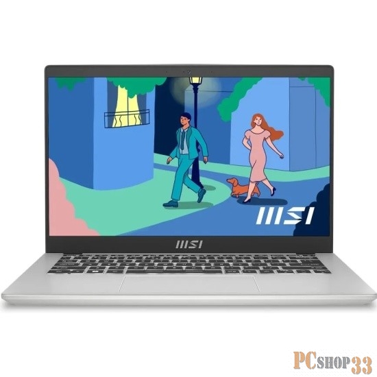 Ультрабук MSI Modern 14 C12MO-690RU Core i3 1215U 8Gb SSD256Gb Intel UHD Graphics 14 IPS FHD (1920x1080) Windows 11 Professional silver WiFi BT Cam (9S7-14J111-690)