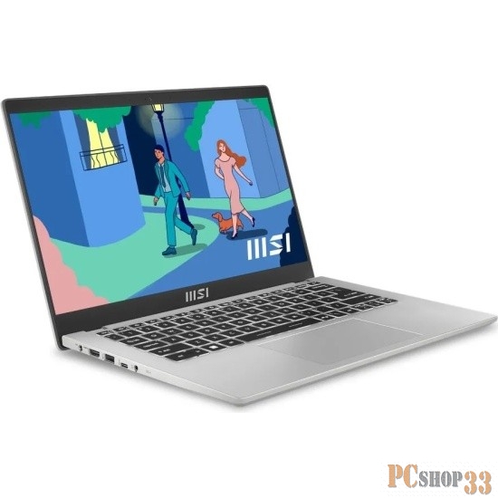Ультрабук MSI Modern 14 C12MО-688RU Core i7 1255U 16Gb SSD512Gb Intel Iris Xe graphics 14 IPS FHD (1920x1080) Windows 11 Professional silver WiFi BT Cam (9S7-14J111-688)