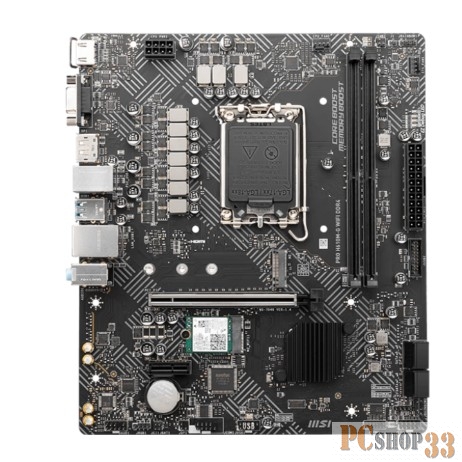 Материнская плата MSI PRO H610M-G WIFI DDR4,LGA1700,2DDR4,1PCI-Ex16,1