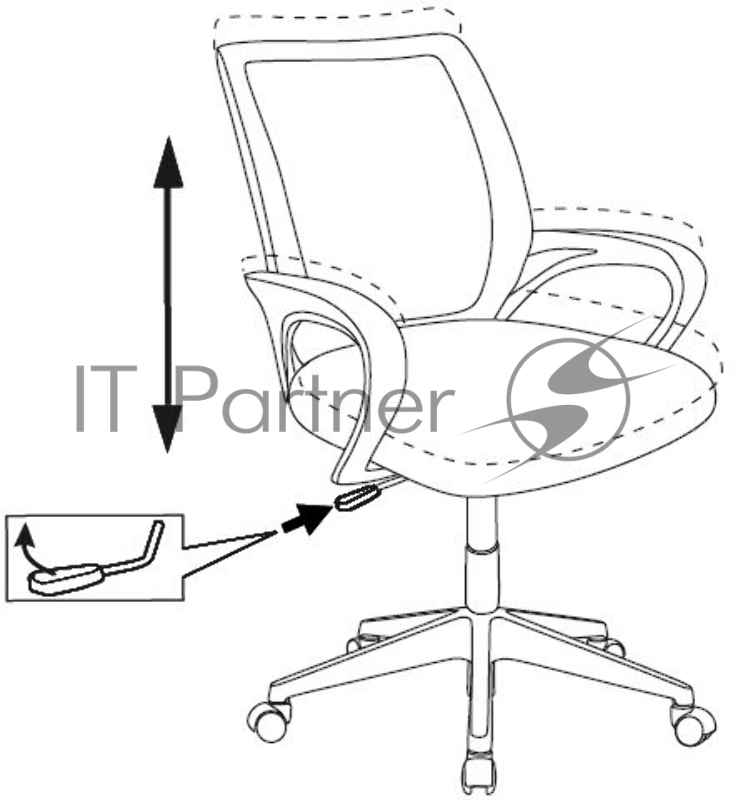 Кресло детское Бюрократ Burokids 1 W голубой овечки крестов. пластик пластик белый