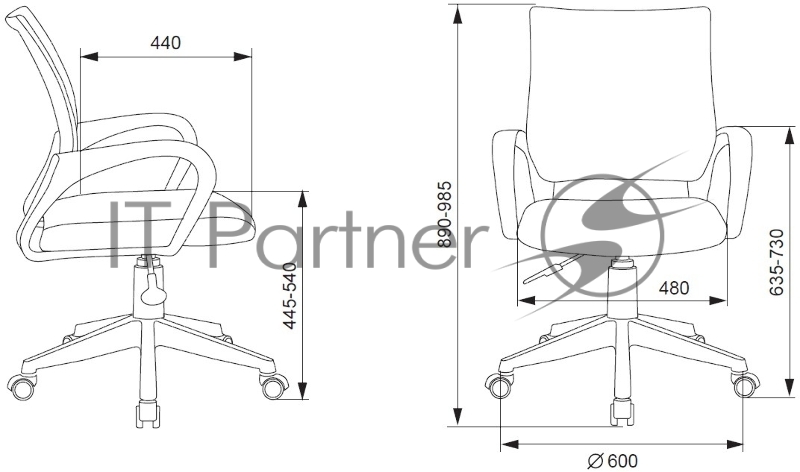Кресло детское Бюрократ Burokids 1 W голубой овечки крестов. пластик пластик белый