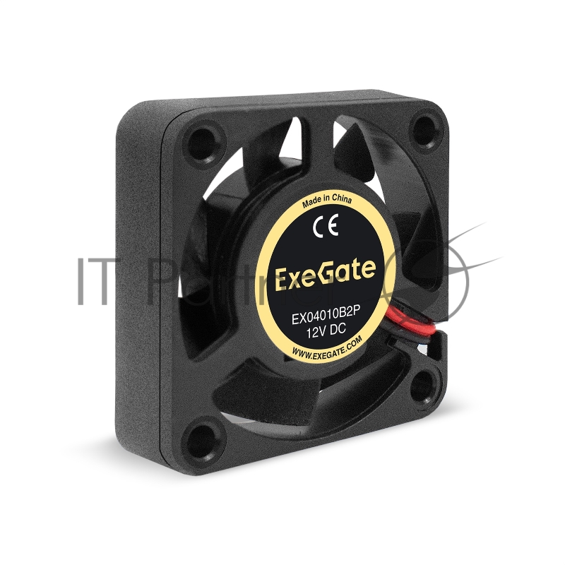 Вентилятор 12В DC ExeGate EX04010B2P (40x40x10 мм, 2-Ball (двойной шарикоподшипник), 2pin, 5500RPM, 26dBA)