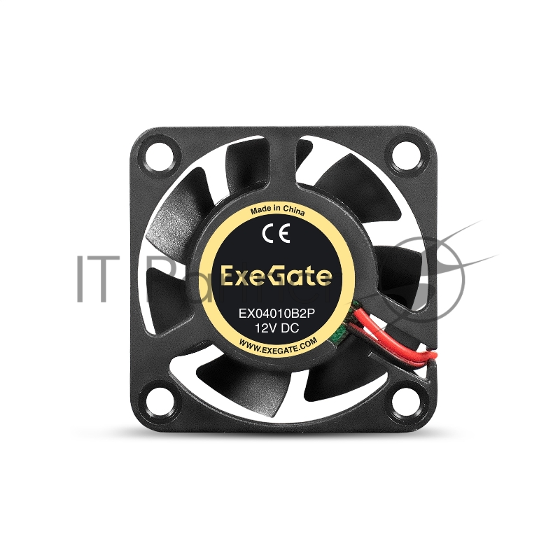 Вентилятор 12В DC ExeGate EX04010B2P (40x40x10 мм, 2-Ball (двойной шарикоподшипник), 2pin, 5500RPM, 26dBA)