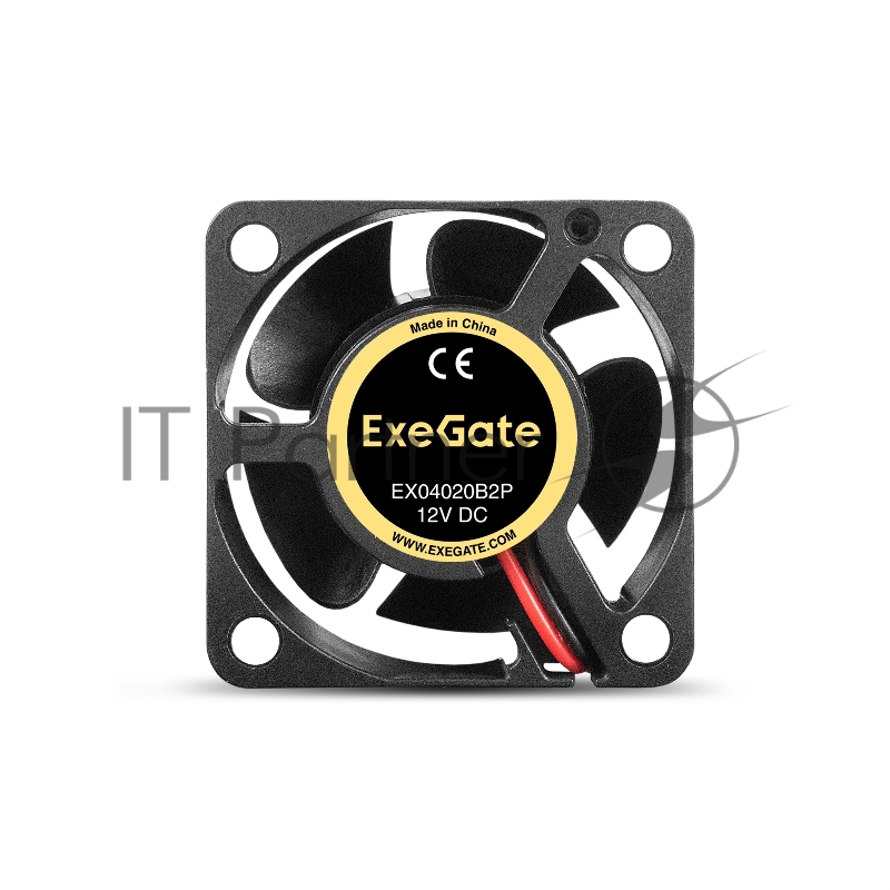 Вентилятор 12В DC ExeGate EX04020B2P (40x40x20 мм, 2-Ball (двойной шарикоподшипник), 2pin, 7000RPM, 30dBA)