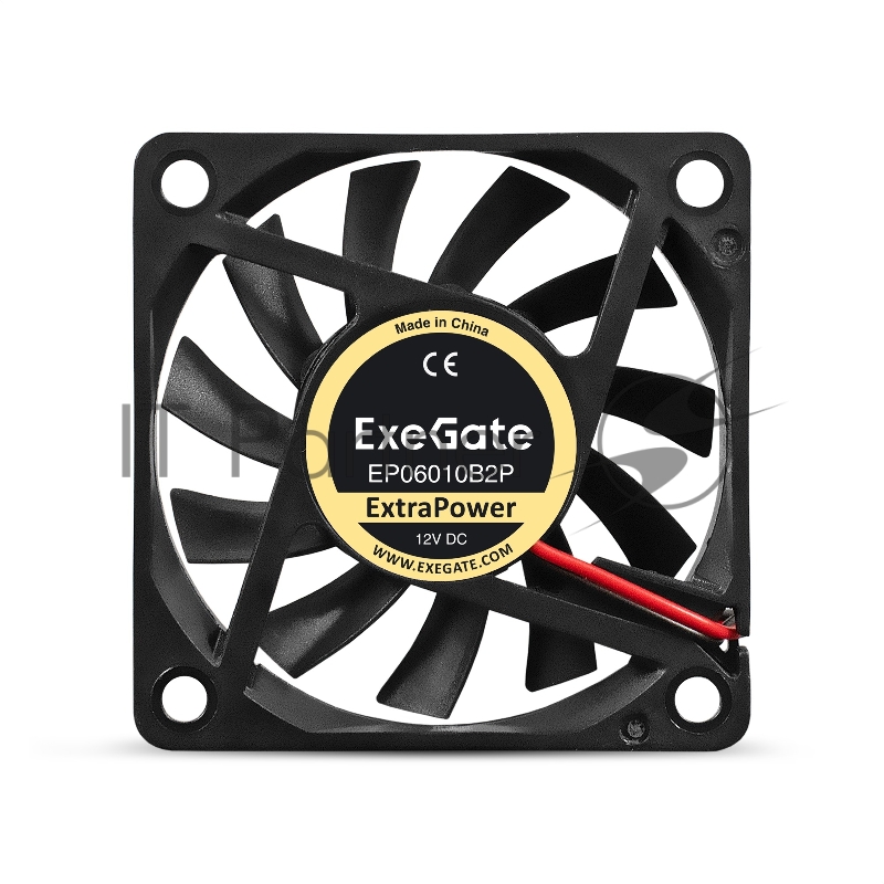 Вентилятор 12В DC ExeGate ExtraPower EP06010B2P (60x60x10 мм, 2-Ball (двойной шарикоподшипник), 2pin, 3200RPM, 26dBA)