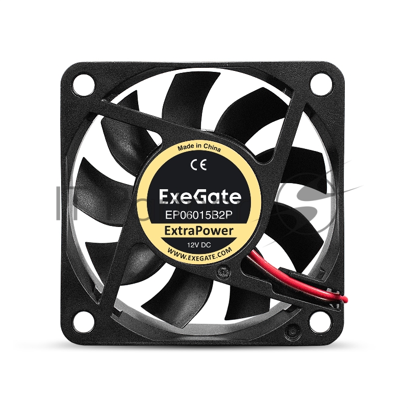 Вентилятор 12В DC ExeGate ExtraPower EP06015B2P (60x60x15 мм, 2-Ball (двойной шарикоподшипник), 2pin, 5000RPM, 34dBA)