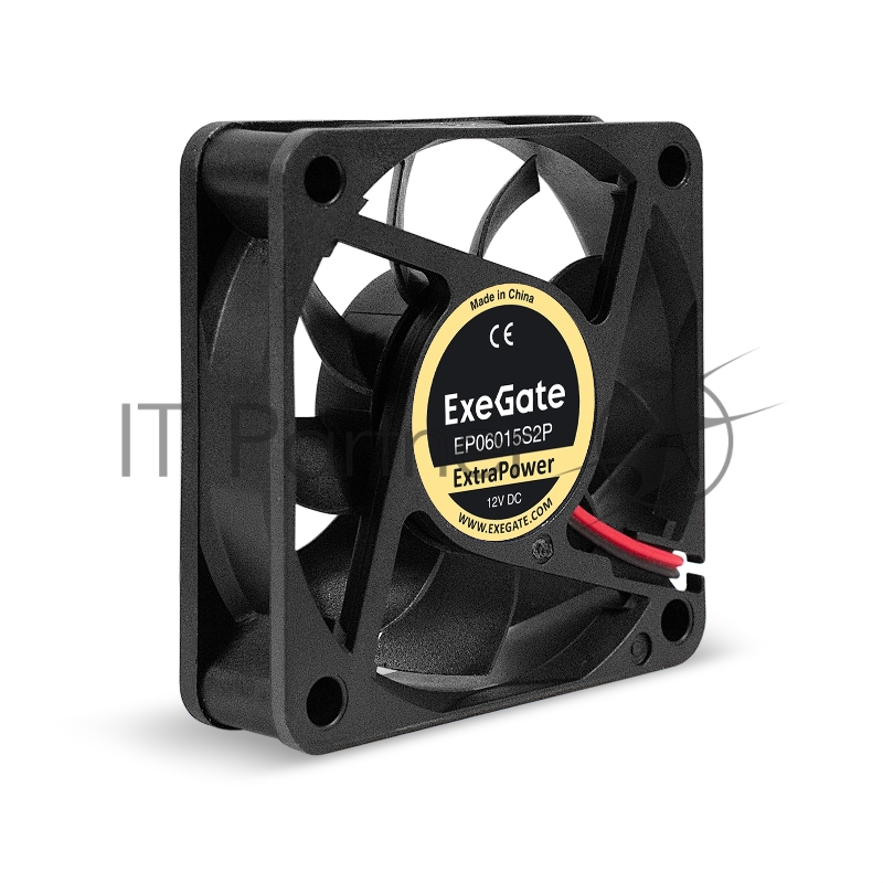 Вентилятор 12В DC ExeGate ExtraPower EP06015S2P (60x60x15 мм, Sleeve bearing (подшипник скольжения), 2pin, 4800RPM, 32dBA)