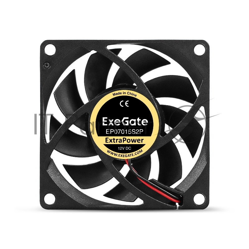 Вентилятор 12В DC ExeGate ExtraPower EP07015S2P (70x70x15 мм, Sleeve bearing (подшипник скольжения), 2pin, 3000RPM, 27dBA)