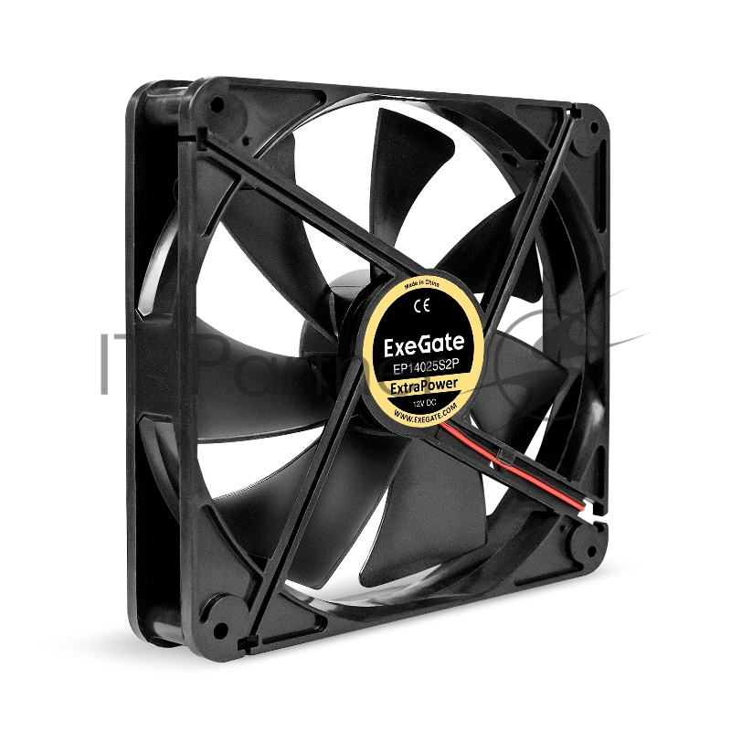 Вентилятор 12В DC ExeGate ExtraPower EP14025S2P (140x140x25 мм, Sleeve bearing (подшипник скольжения), 2pin, 1600RPM, 31dBA)