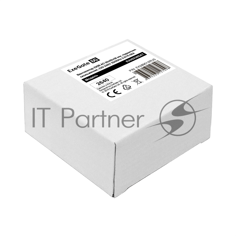 Вентилятор 220В AC ExeGate EX09238SAT (92x92x38 мм, Sleeve bearing (подшипник скольжения, алюминиевый корпус, клеммы, 2700RPM, 39dBA, RTL)