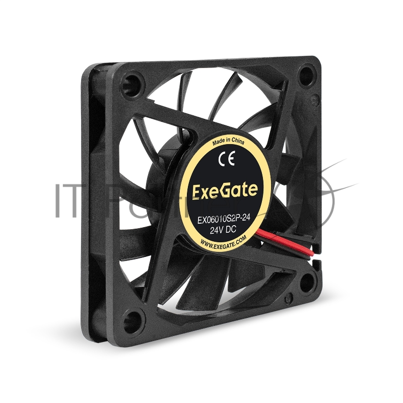 Вентилятор 24В DC ExeGate EX06010S2P-24 (60x60x10 мм, Sleeve bearing (подшипник скольжения), 2pin, 3000RPM, 24.1dBA)