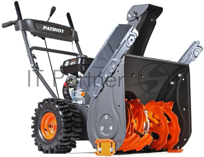 Снегоуборщик PATRIOT PS 707, Двигатель 7л.с до -25 °С 212 сс Стартер ручной Панель c увеличенным диапазоном скоростей 6 вперед /2 назад Ширина ковша 610мм +100(26) система XTS Высота ковша 530мм(21) диаметр шнека 300мм Колеса Winter Extreme 14x5,5