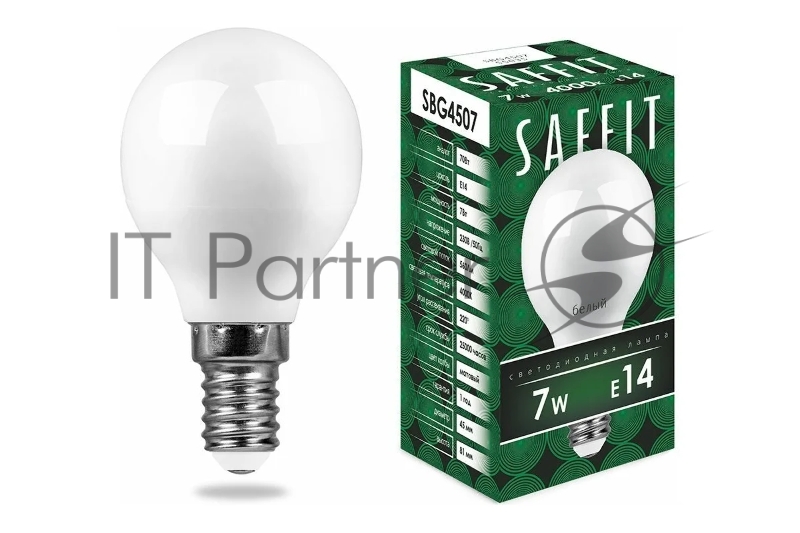 Лампа светодиодная LED 7вт Е14 белый матовый шар