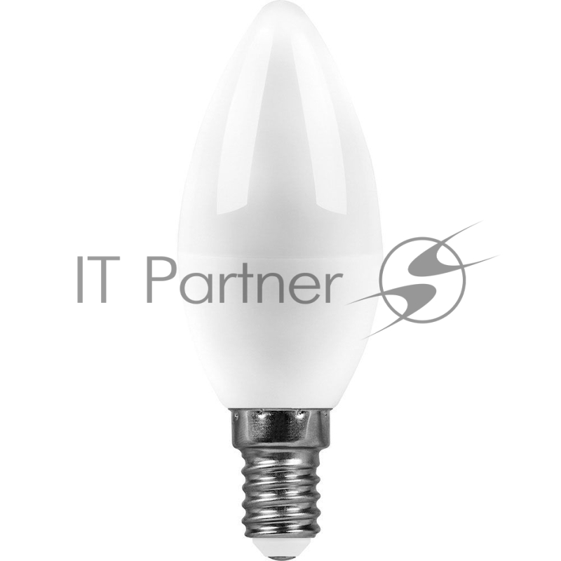 Лампа светодиодная LED 7вт E14 дневной матовая свеча