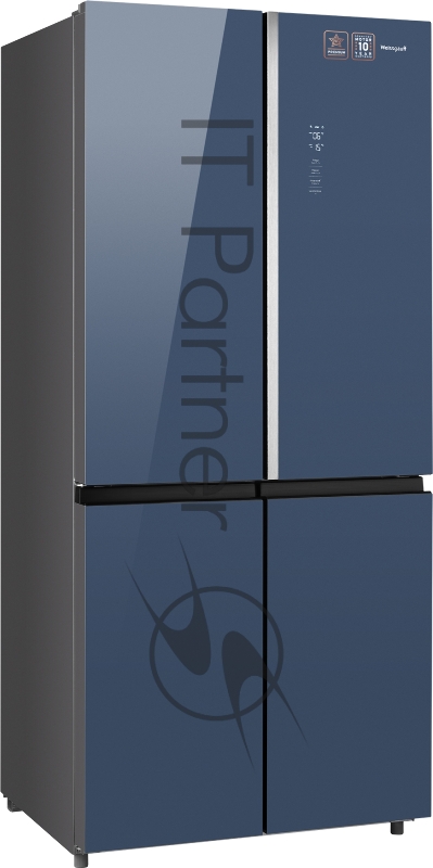 Холодильник Weissgauff WCD 590 NoFrost Inverter Premium Biofresh Blue Glass