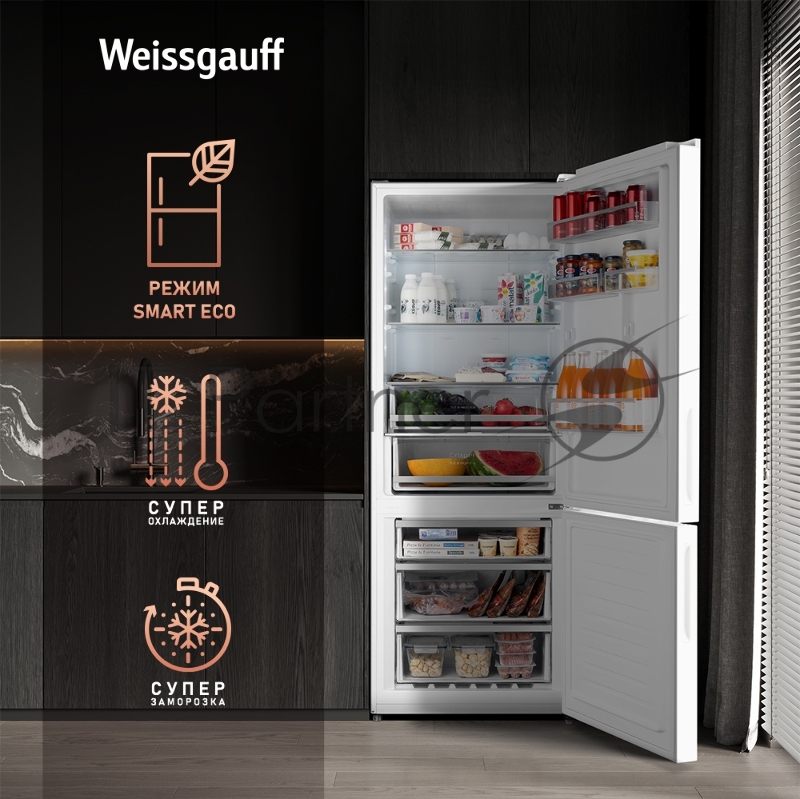 Холодильник Weissgauff WRK 1970 DWG Full NoFrost Inverter