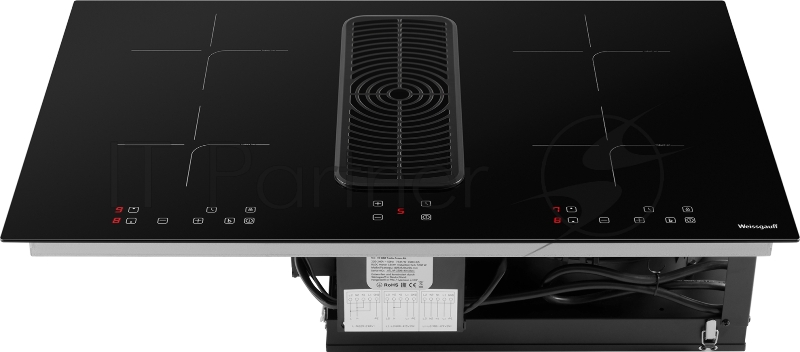 Стеклокерамическая панель со встроенной вытяжкой Weissgauff HI 840 Tesla Cross Air