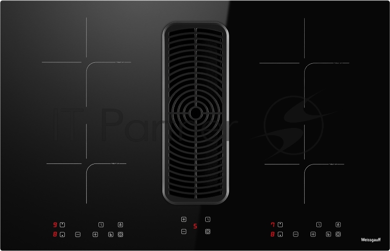Стеклокерамическая панель со встроенной вытяжкой Weissgauff HI 840 Tesla Cross Air