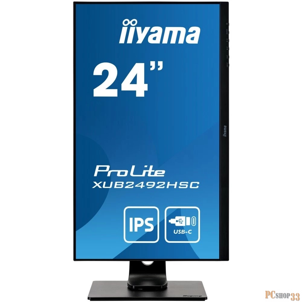 Монитор Iiyama 23.8 ProLite XUB2492HSC-B5 черный IPS LED 16:9 HDMI M/M матовая HAS Piv 250cd 178гр/178гр 1920x1080 DP FHD USB 5.4кг