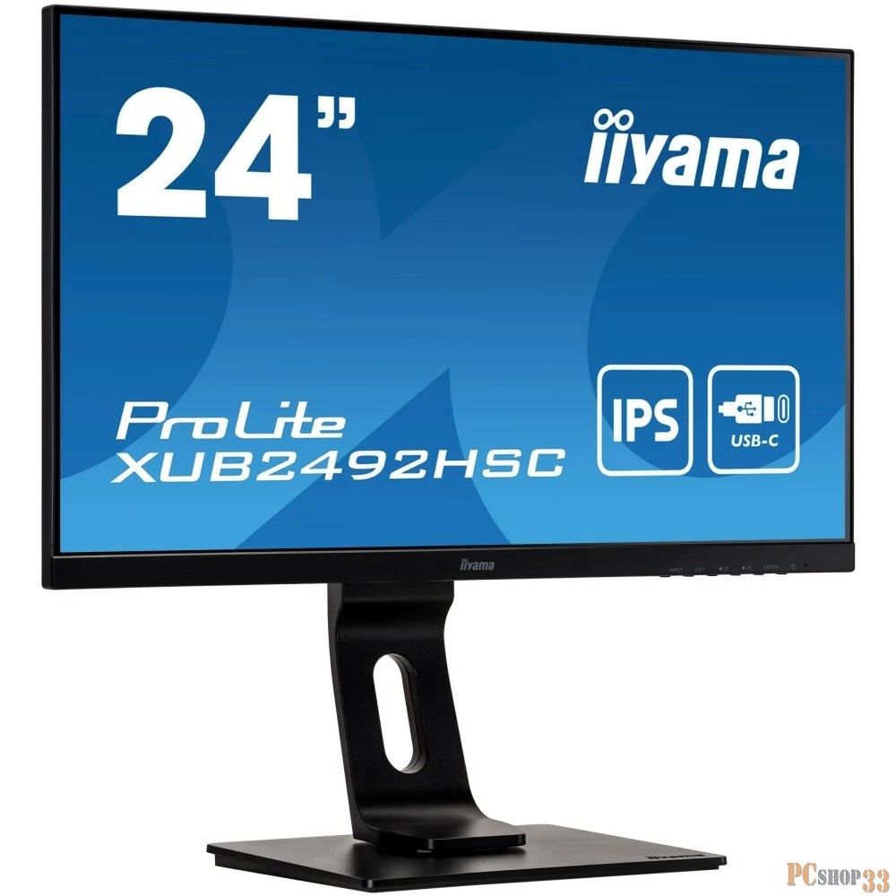 Монитор Iiyama 23.8 ProLite XUB2492HSC-B5 черный IPS LED 16:9 HDMI M/M матовая HAS Piv 250cd 178гр/178гр 1920x1080 DP FHD USB 5.4кг