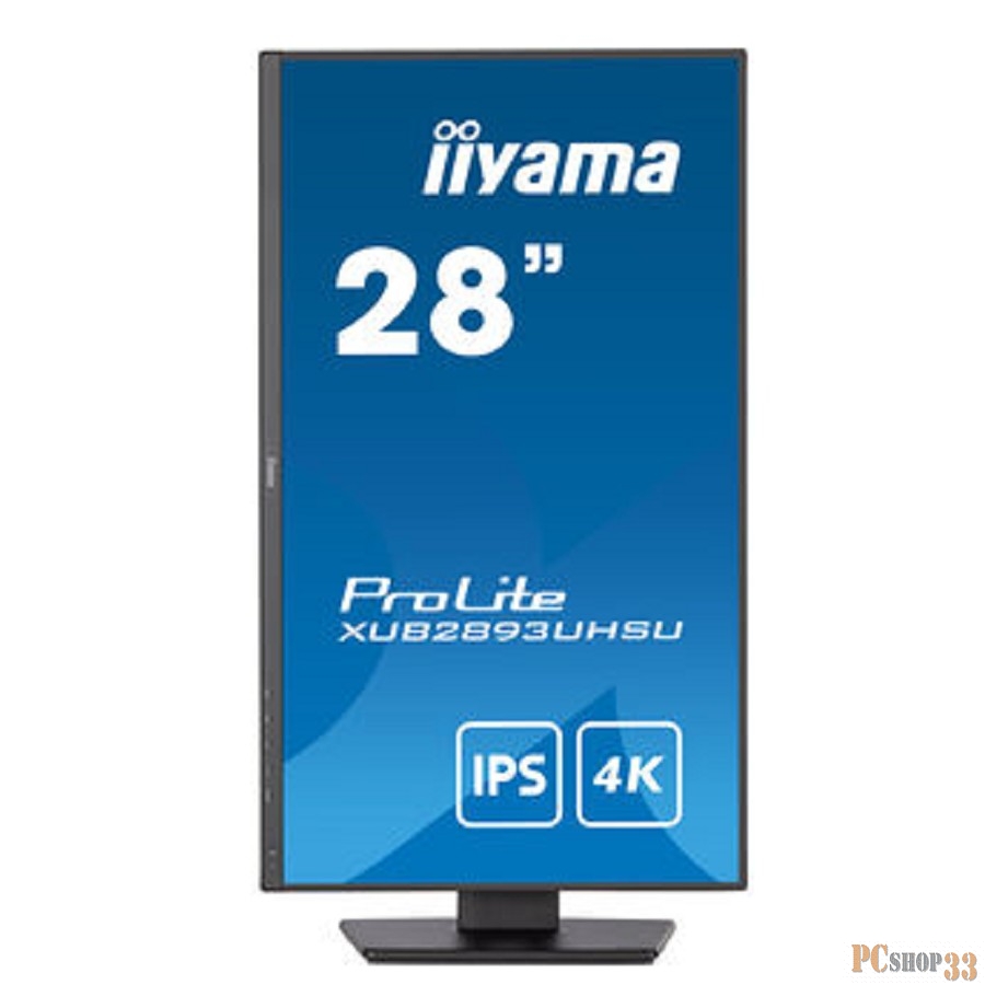 Монитор Iiyama 28 ProLite XUB2893UHSU-B5 черный IPS LED 3ms 16:9 HDMI M/M глянцевая HAS Piv 1000:1 300cd 178гр/178гр 3840x2160 60Hz DP 4K USB 4.8кг
