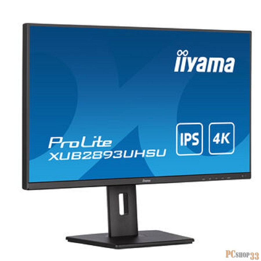 Монитор Iiyama 28 ProLite XUB2893UHSU-B5 черный IPS LED 3ms 16:9 HDMI M/M глянцевая HAS Piv 1000:1 300cd 178гр/178гр 3840x2160 60Hz DP 4K USB 4.8кг