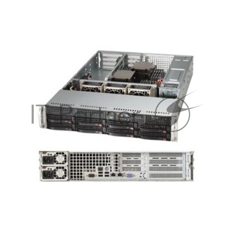 Платформа 2U 19 RM Supermicro SuperServer SYS-6028R-WTR (2xSocket2011-v3, iC612, 16xDDR4, 8xHS 3.5 SATA III, RAID, 4xPCI-E x8 + 2xPCI-E x8 LP, VGA, 2x1Гбит LAN, IPMI, USB3.0, 740Вт red.)