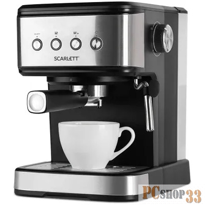 Кофеварка рожковая Scarlett SC-CM33022 1100Вт серебристый/черный