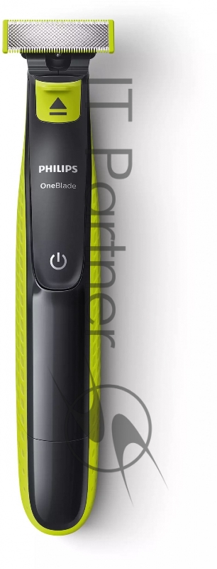 Триммер Philips QP2520/30 черный/салатовый (насадок в компл:3шт)