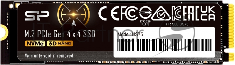 Накопитель SSD Silicon Power PCI-E 4.0 x4 2TB SP02KGBP44US7505 US75 M.2 2280