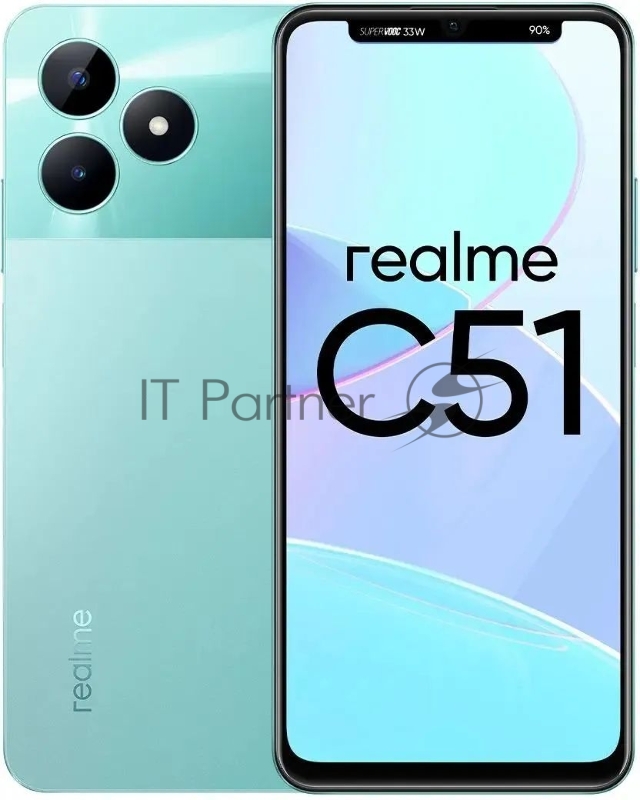 Смартфон Realme C51 RMX3830 4/128Gb зеленый (631011000370)