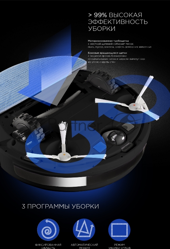 Пылесос-робот Red Solution RV-R6040S 22Вт черный