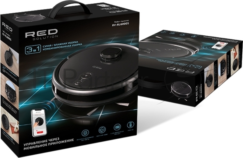Пылесос-робот Red Solution RV-RL6000S 35Вт черный