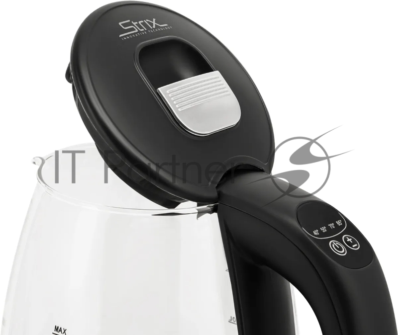 Чайник электрический Red Solution RK-G210S 1.7л. 18502200Вт черный/прозрачный (корпус: стекло)