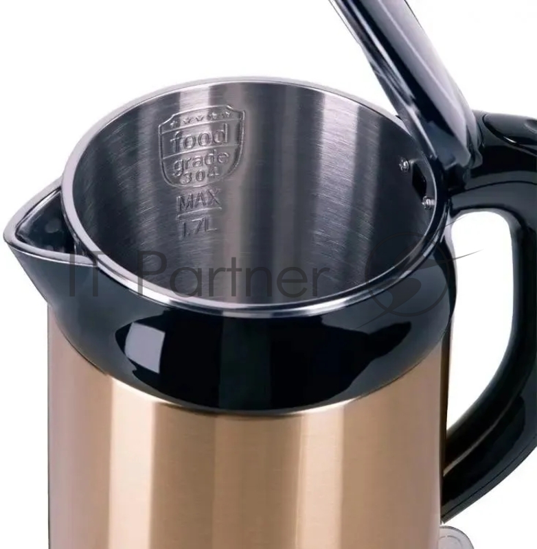 Чайник электрический Red Solution RK-M1582 1.7л. 1800Вт золотистый (корпус: двойные стенки)