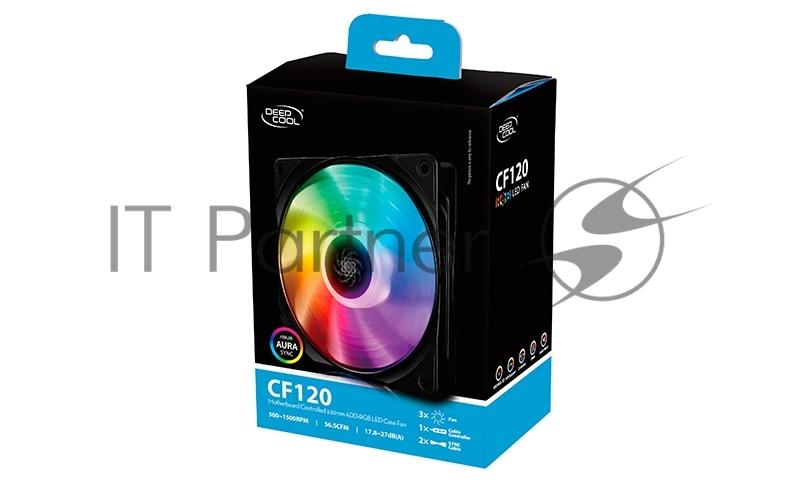 Вентилятор DeepCool CF 120-3 IN 1 (Oem) (DP-FA-RGB-CF120-3)