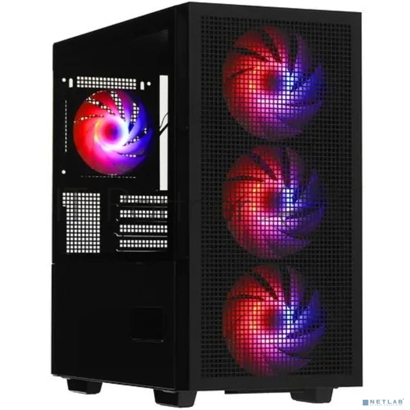 Корпус компьютерный DeepCool CH560 Digital Black (R-CH560-BKAPE4D-G-1) (ATX, без БП, 2хUSB, с окном)
