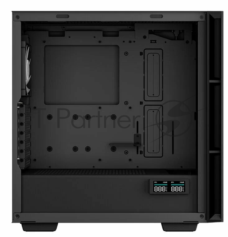 Корпус компьютерный DeepCool CH560 Digital Black (R-CH560-BKAPE4D-G-1) (ATX, без БП, 2хUSB, с окном)